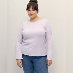 Addition Elle Lavender Long Sleeve Tee